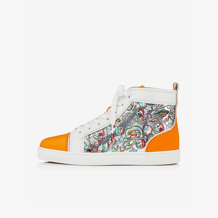 Sneakers Orange Artwork Printed - ARNO CONTI