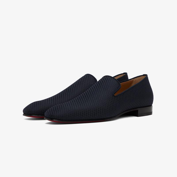 Navy Blue Canvas Loafers - ARNO CONTI
