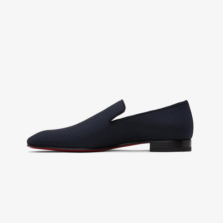 Navy Blue Canvas Loafers - ARNO CONTI