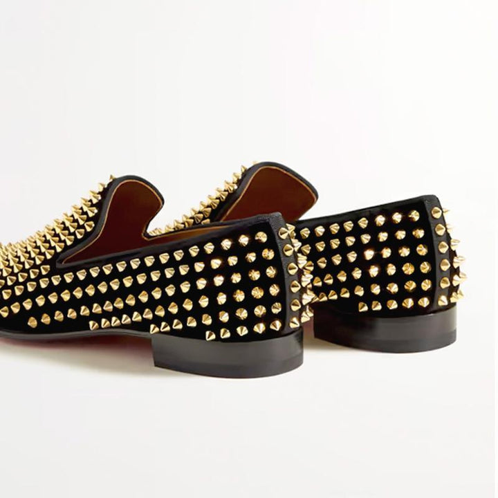 Trendy Spiked Rivets Studded Loafers - ARNO CONTI