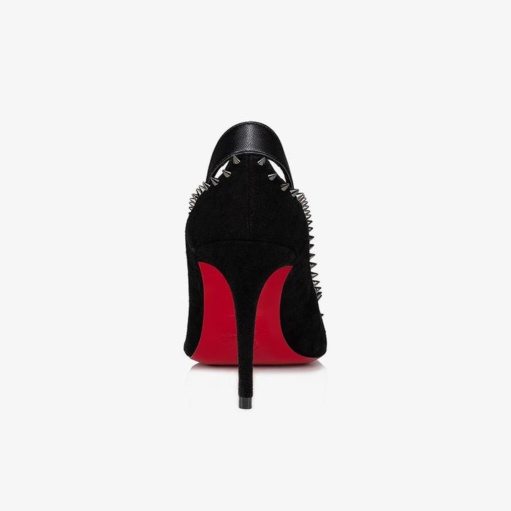 Black Spiked Pump Heel - ARNO CONTI