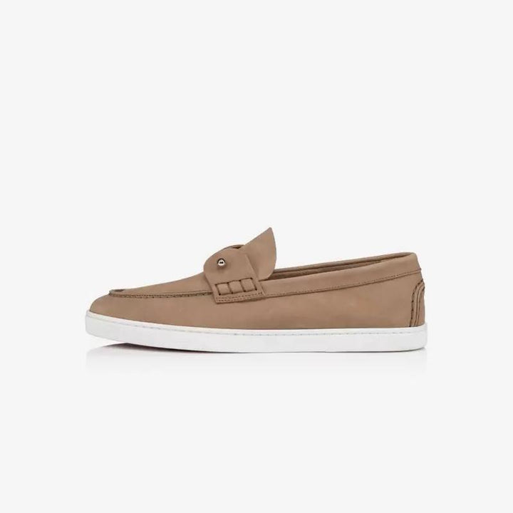 Amber Silver Collar Nubuck Suede Boat Sneakers - ARNO CONTI