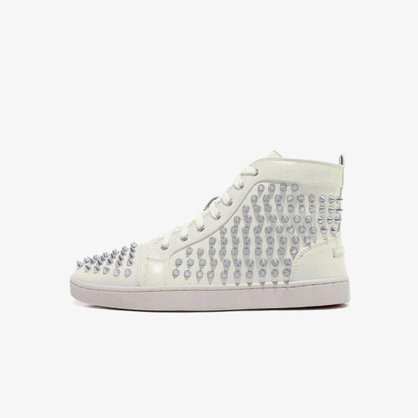 Full Spikes Leather High-top Sneakers - ARNO CONTI