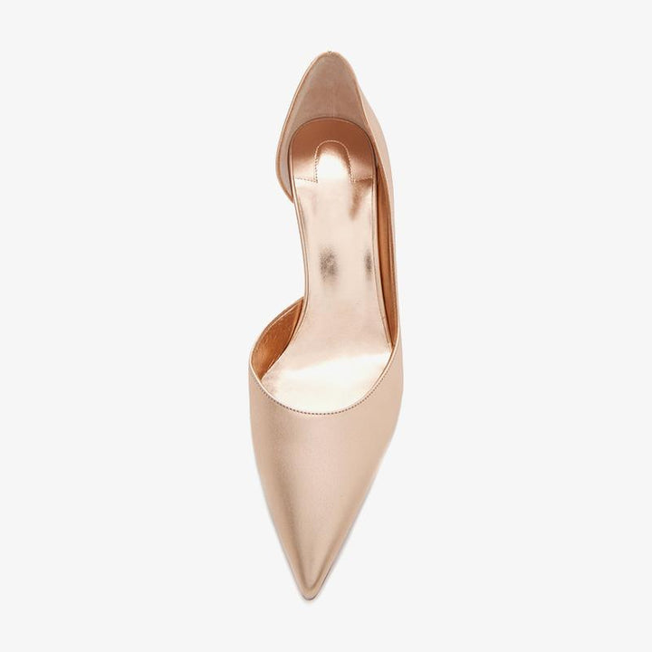 Elegant Golden Metallic Leather Pump - ARNO CONTI