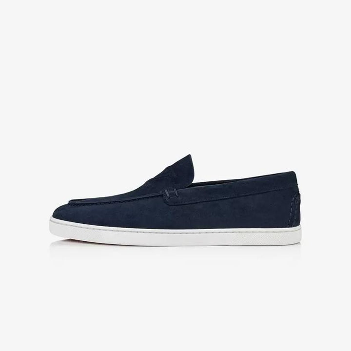 Navy Suede Slip-On Sneaker - ARNO CONTI