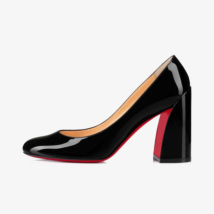 Eye-catching Black Patent Calf Leather Pumps - ARNO CONTI