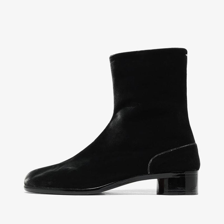 Velvet Split-Toe Ankle Boots - Arno Conti Shoe