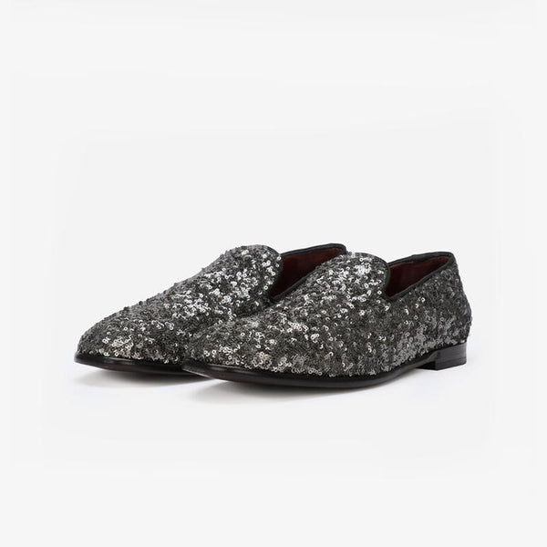 Glitter Sequin Mens Loafer Slip On - Arno Conti Shoe