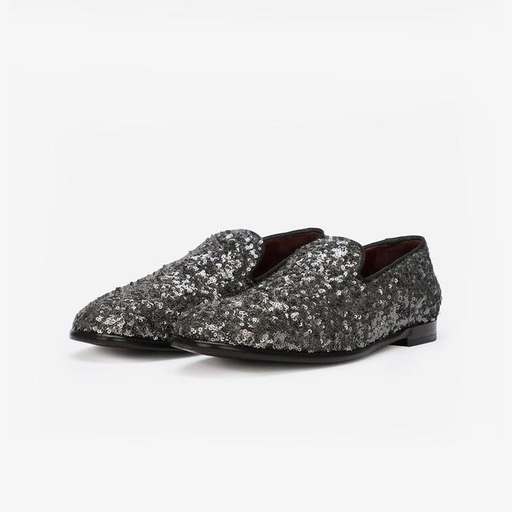 Glitter Sequin Mens Loafer Slip On - Arno Conti Shoe