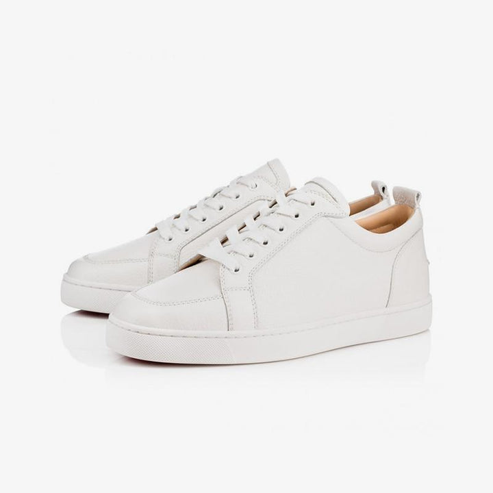 Calf Leather White Sneakers Shoes - ARNO CONTI