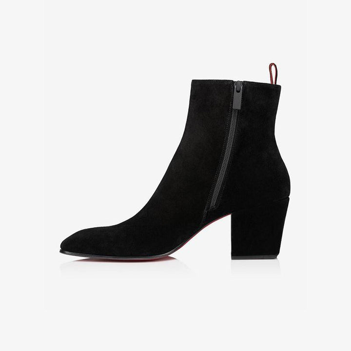 High Heel Black Suede Boots - ARNO CONTI