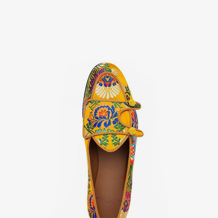Embroidered Silk Loafers - Arno Conti Shoe