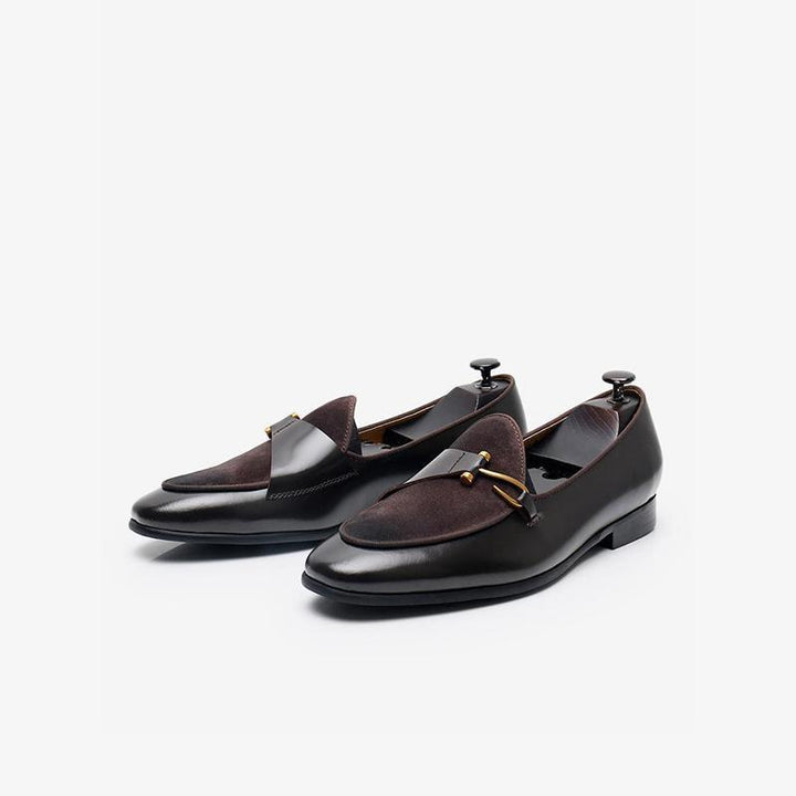 Polished Leather Tuxedo Loafers - Arno Conti Shoe