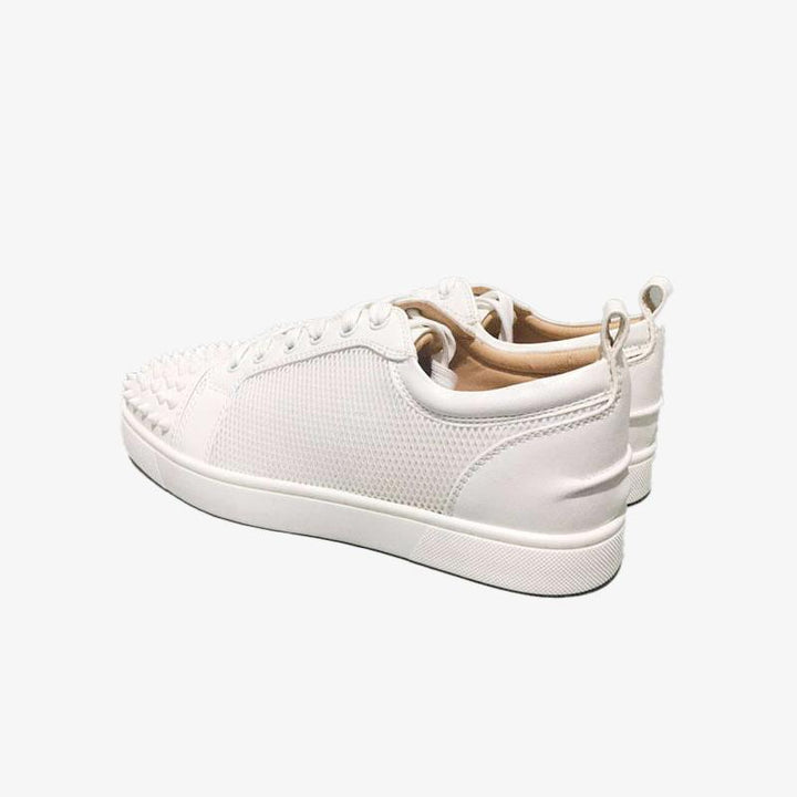 Studded White Lace-Up Sneakers - ARNO CONTI