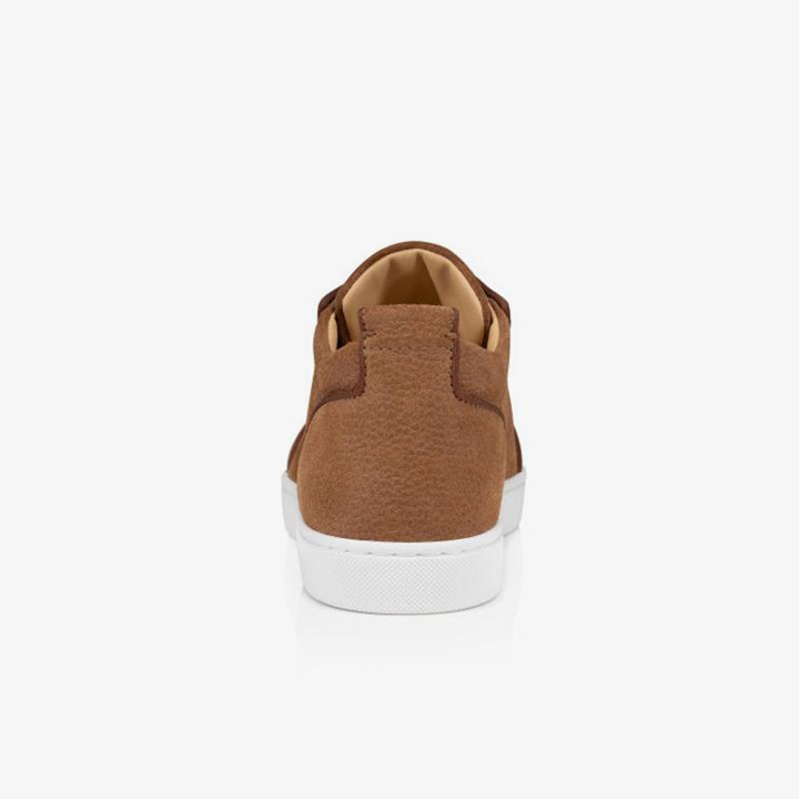 Brown Sneakers Grained Leather Trainers - ARNO CONTI