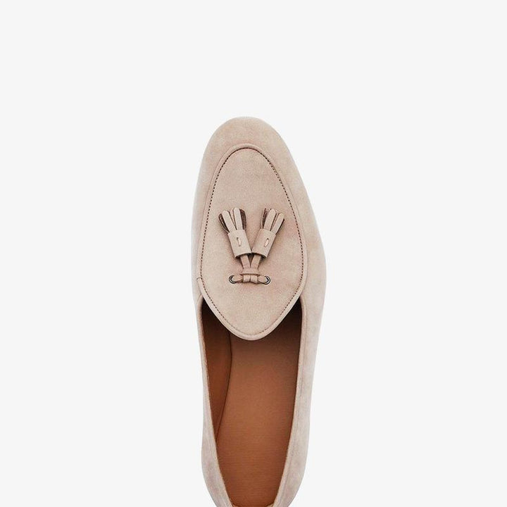 Tassel Loafers in Apricot - Arno Conti Shoe