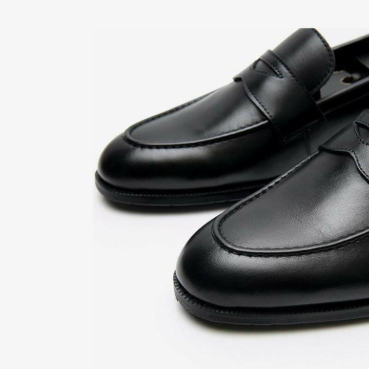 Black Round Toe Loafers - Arno Conti Shoe