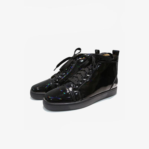 Flat Black Patent Leather Sneakers - ARNO CONTI
