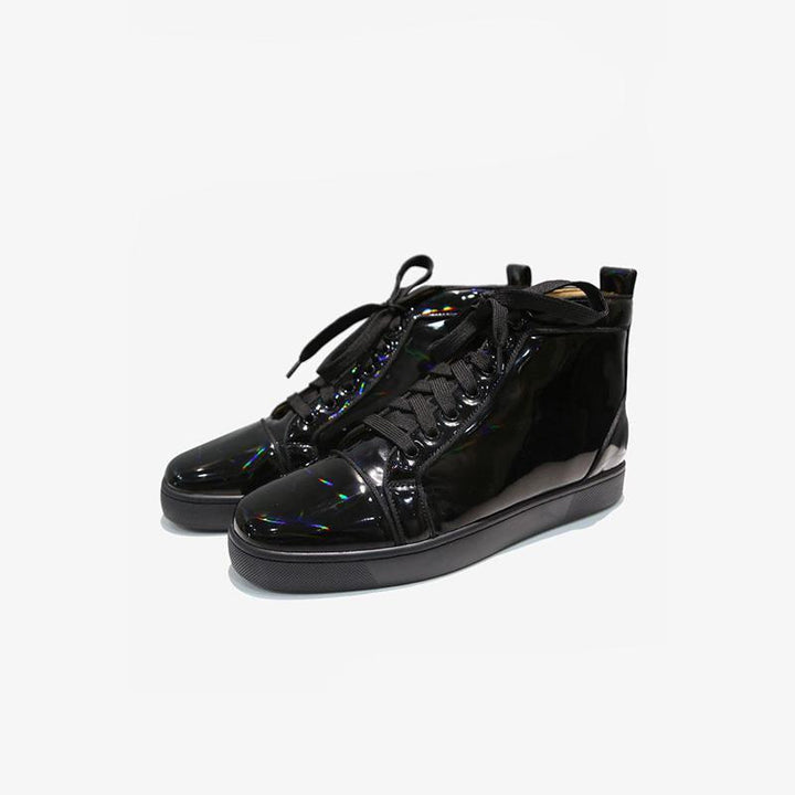 Flat Black Patent Leather Sneakers - ARNO CONTI