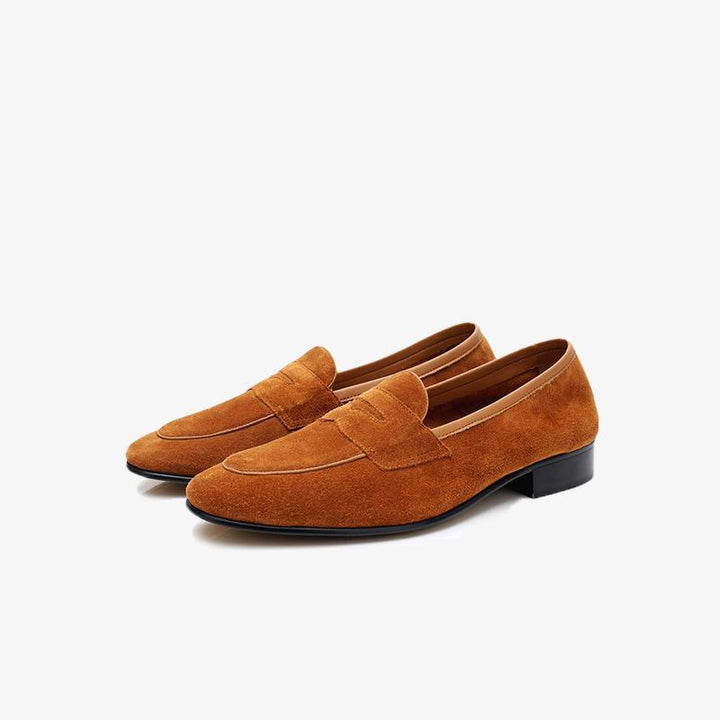 Classic Suede Penny Loafers - Arno Conti Shoe
