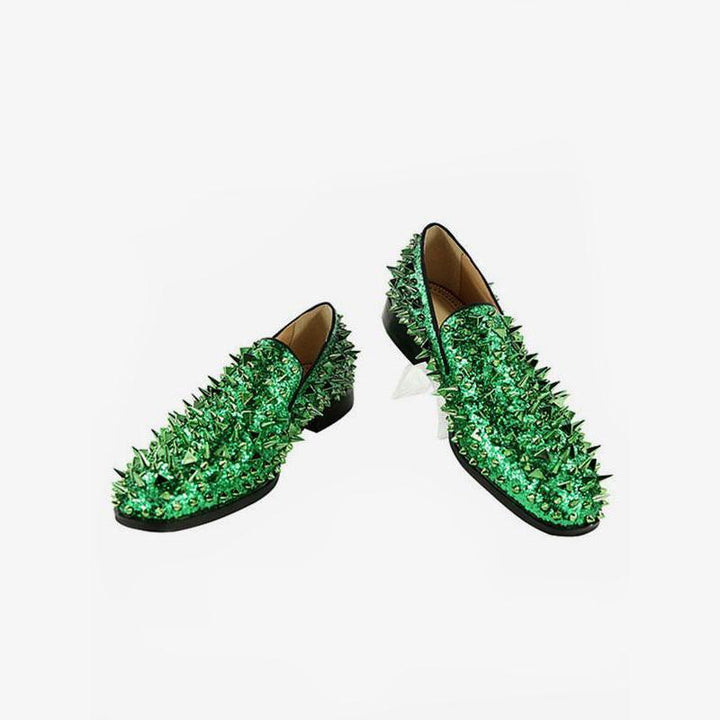 Mens Spike Loafers shoes Glitter - Arno Conti Shoe