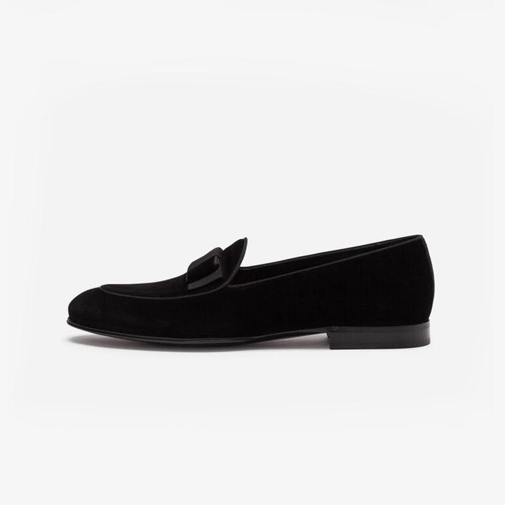 Tuxedo Velvet Loafers Tie Dress Shoes - Arno Conti Shoe