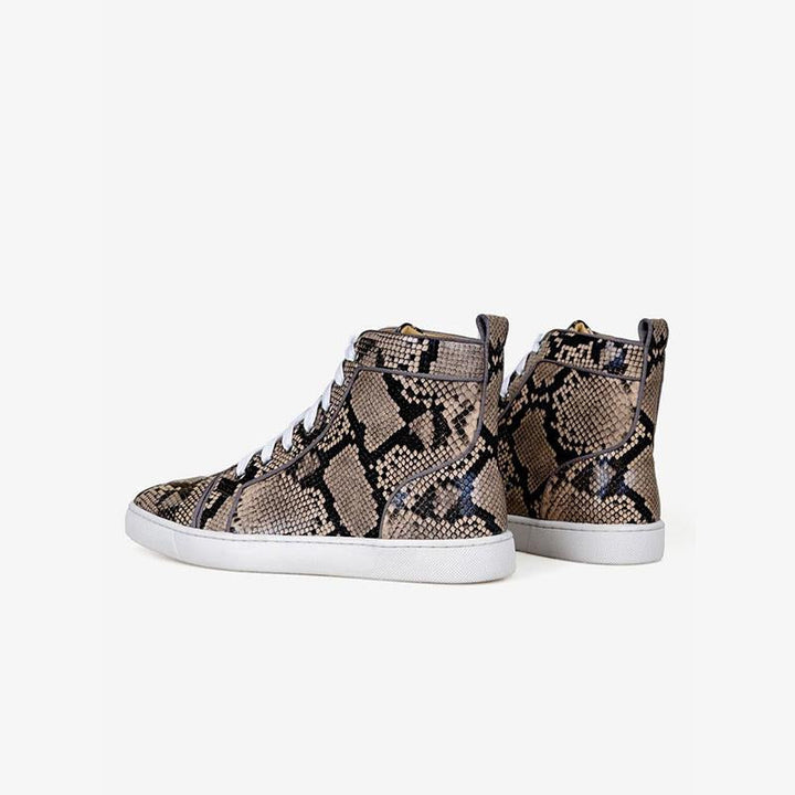Flat High Top Sneakers Snakeskin - ARNO CONTI