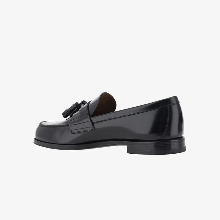 Round Toe Tassel Leather Flat Loafers - Arno Conti Shoe