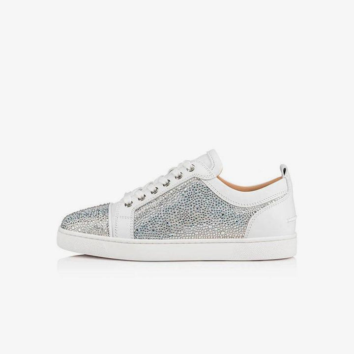 Leather Rhinestones Artwork Sneakers - ARNO CONTI