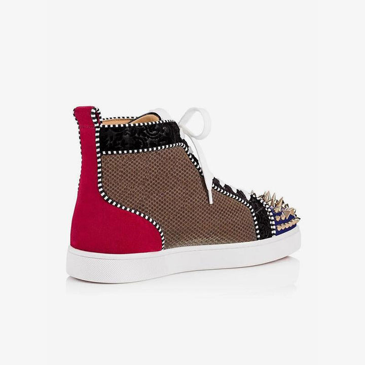 High Sneakers Spike Studs Leopard - ARNO CONTI