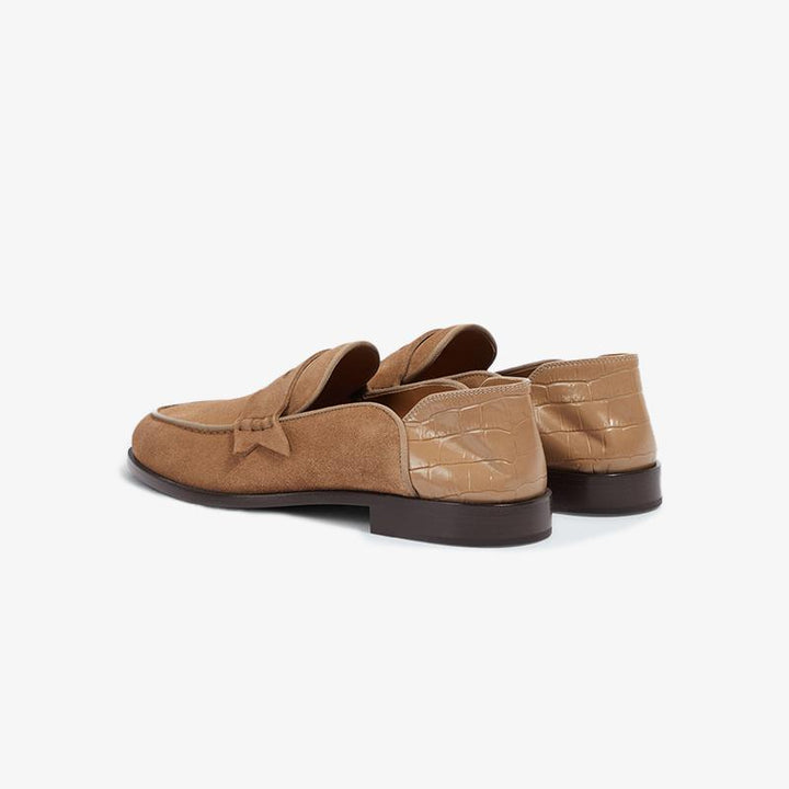 Suede Penny No Back Loafers Slip On Shoes - ARNO CONTI