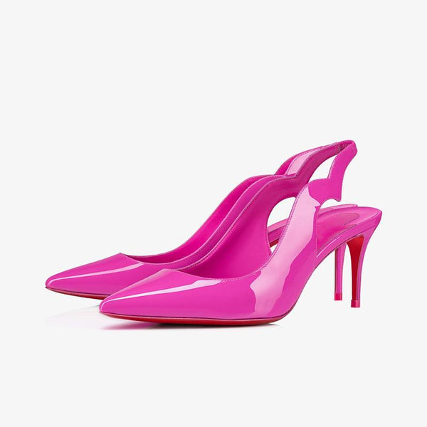 Elegant Pink Patent Leather Slingback Pump - ARNO CONTI