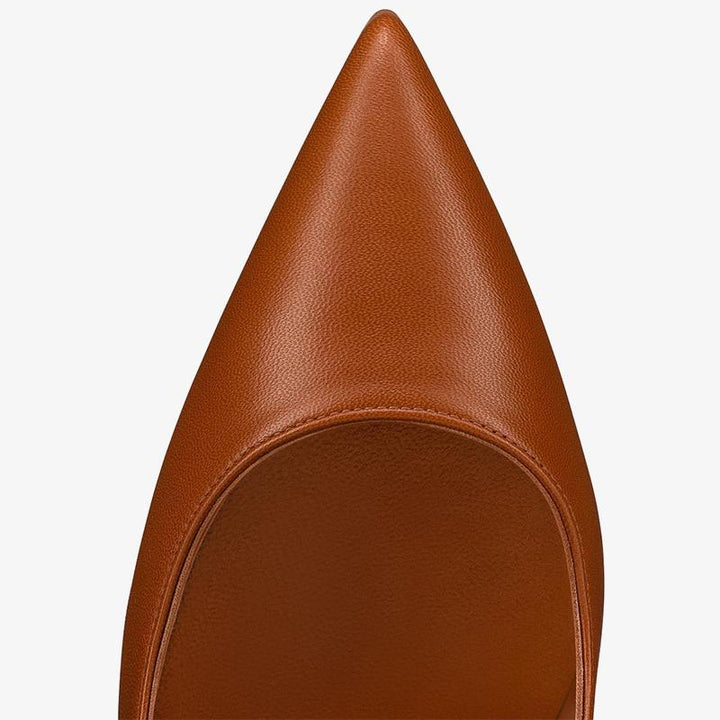 Fashionable Brown Leather Stiletto with 120mm Heel - ARNO CONTI
