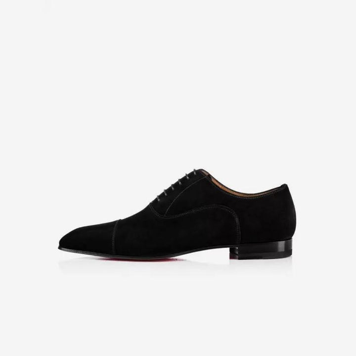 Black Slip-On Suede Leather Shoes - ARNO CONTI