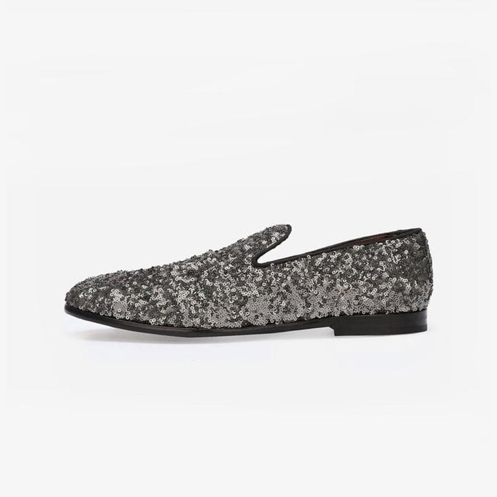 Glitter Sequin Mens Loafer Slip On - Arno Conti Shoe