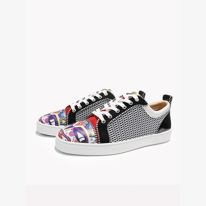 Vibrant Patterned Low-Top Sneakers - ARNO CONTI