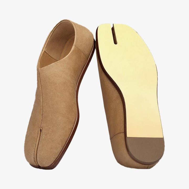 Soft Leather Split-Toe Shoes - Arno Conti Shoe