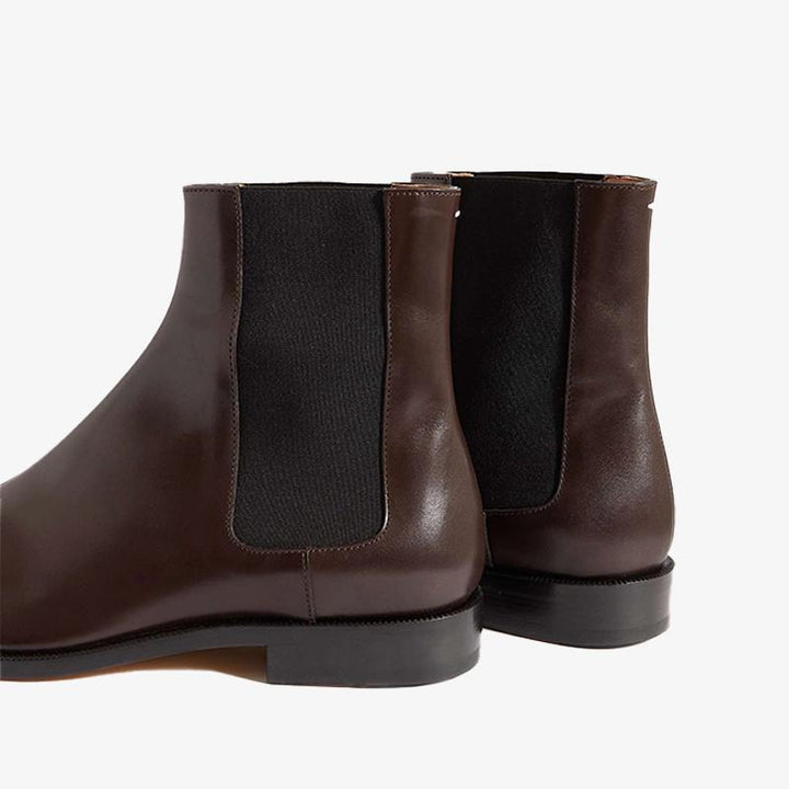 Dark Brown Leather Calf Boots - Arno Conti Shoe