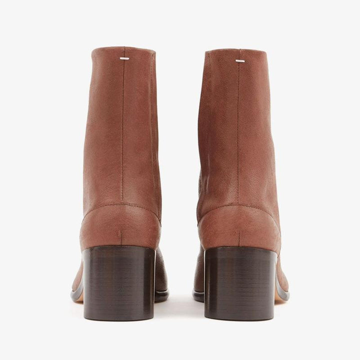 Chocolate Brown Calf Leather Ankle Boots - Arno Conti Shoe