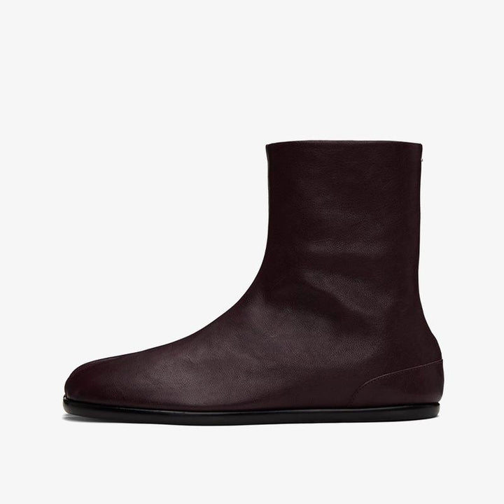 Reddish-brown Split-Toe Leather Shoes - Arno Conti Shoe