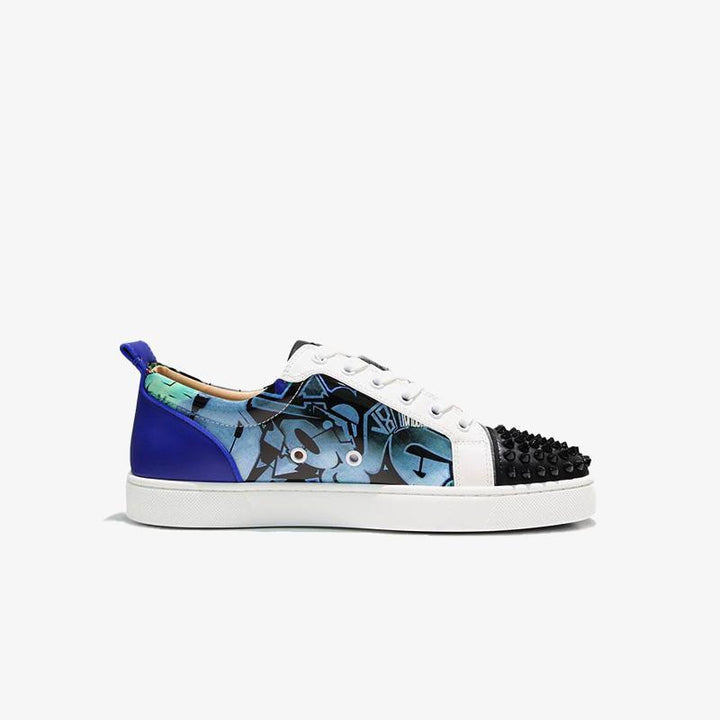 Blue Graffiti Sneakers - ARNO CONTI