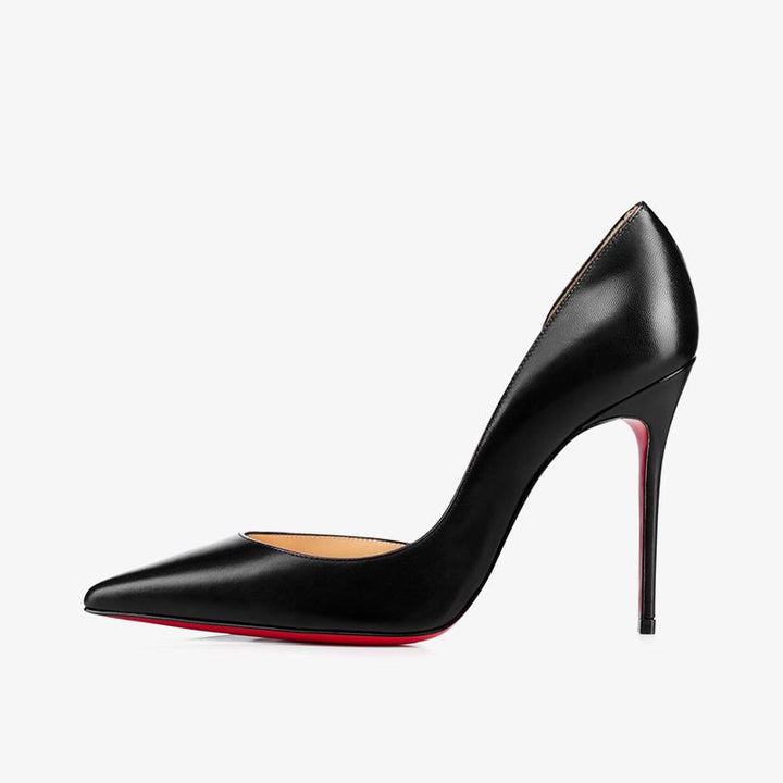 Black Shiny Leather Pump with Stiletto - ARNO CONTI