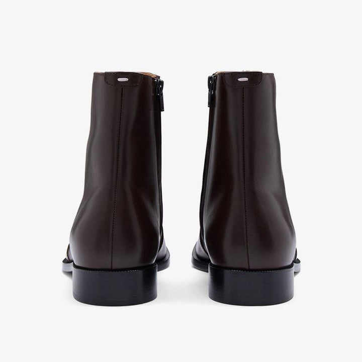 Coffee Brown Leather Ankle Boots - Arno Conti Shoe