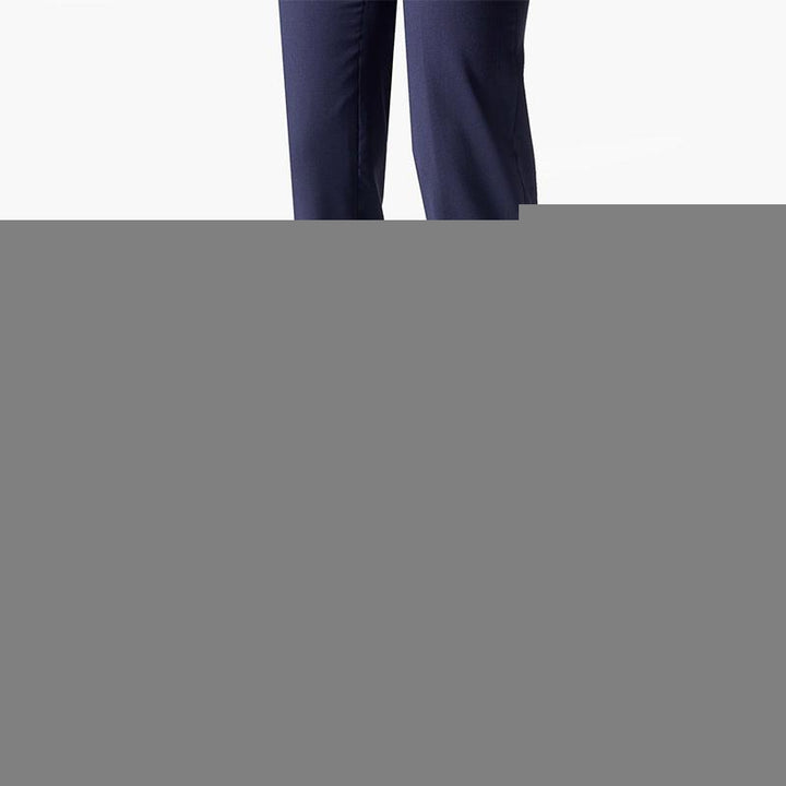 Navy Men Flat Loafers Fabric Calf Shoes - ARNO CONTI