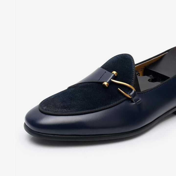 Polished Leather Tuxedo Loafers - Arno Conti Shoe