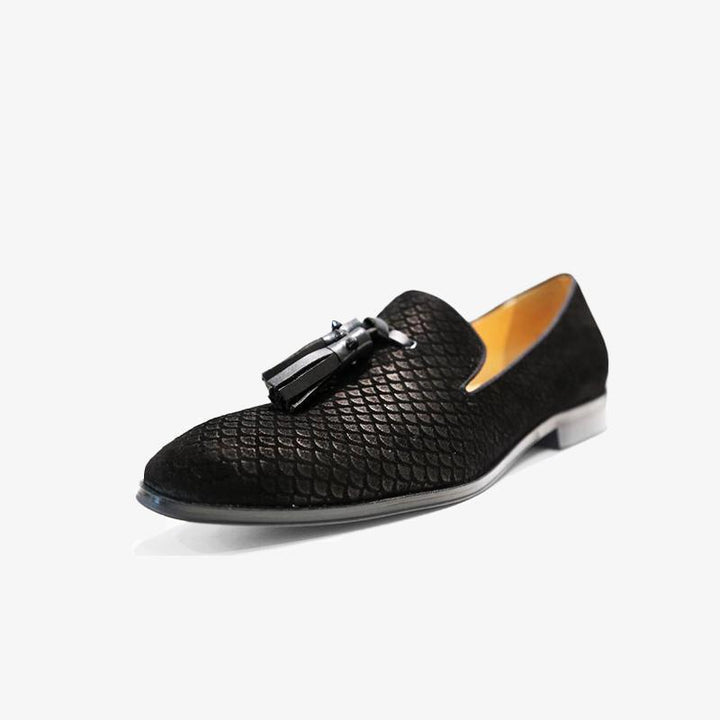 Tassels Fish Print Loafers - Arno Conti Shoe