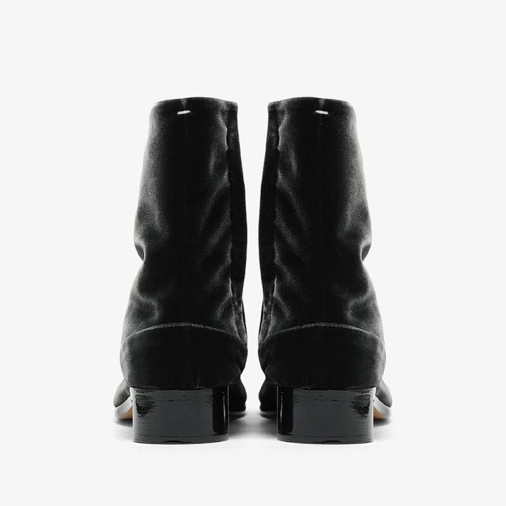 Velvet Split-Toe Ankle Boots - Arno Conti Shoe