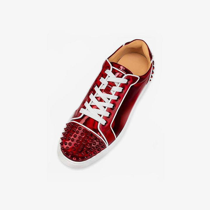 Striking Red Studded Sneakers - ARNO CONTI