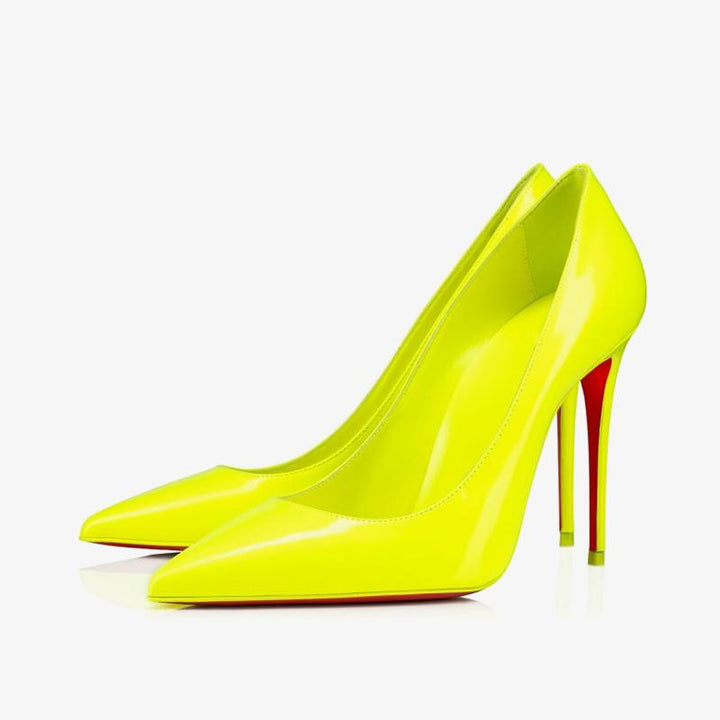 Fluo Yellow Patent Leather Pump - ARNO CONTI