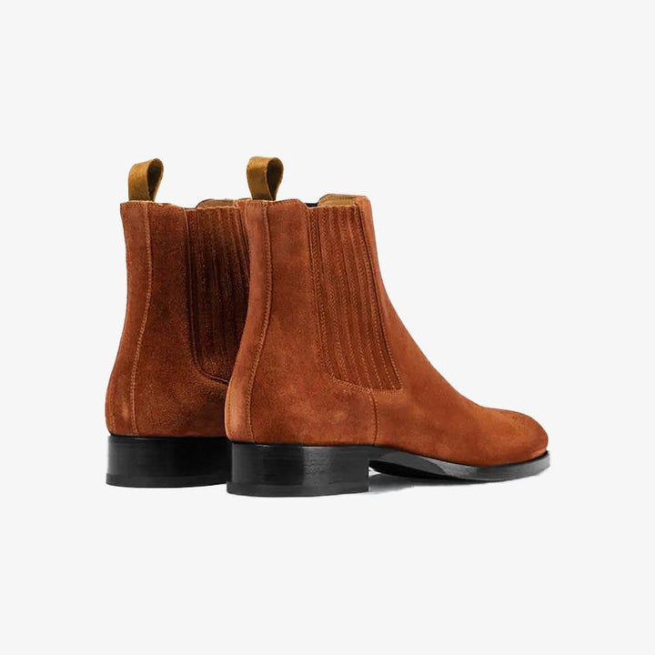 Micro Suede Upper Round Toe Boots - Arno Conti Shoe